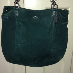 Teal coach cross between a tote/hobo
